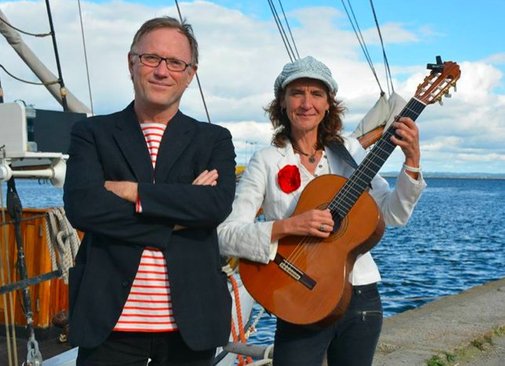 Fællessang og Evert Taube. Med Eric Øtting og Lisa Kock. Foto: David Andresen